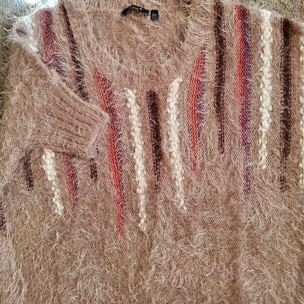 Cuddle worthy Short sleeved fuzzy Dex sweater